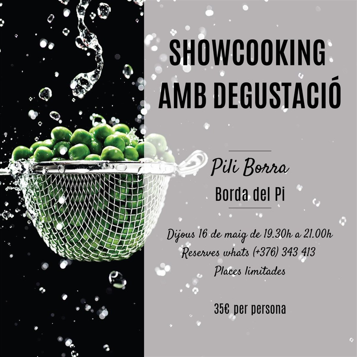 Showcooking with tasting